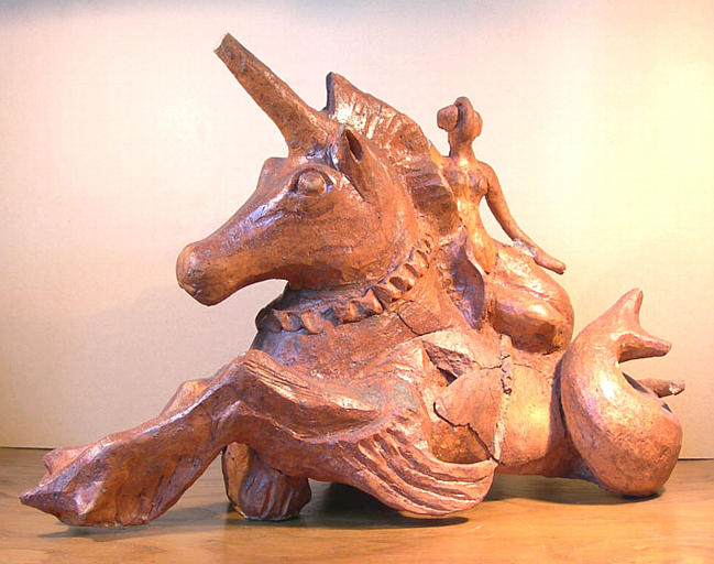 Licorne de mer portant une sirène [titre attribué]_0