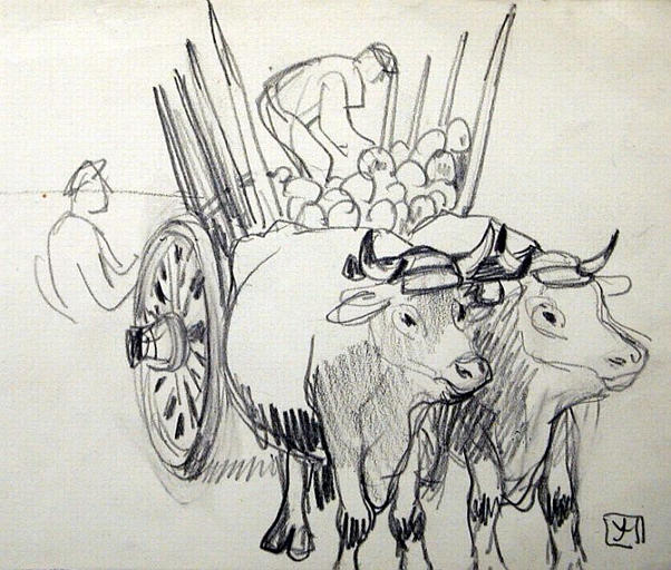 Char à boeufs (étude) [titre attribué]_0
