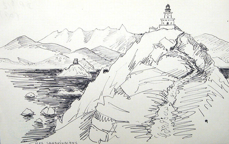 Récifs des îles Sanguinaires (croquis) [titre attribué]_0