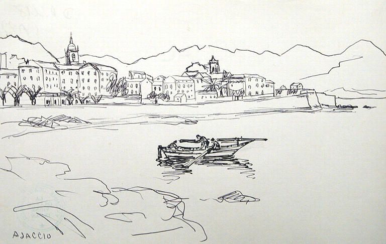 Ajaccio : les rivages (croquis) [titre attribué]_0