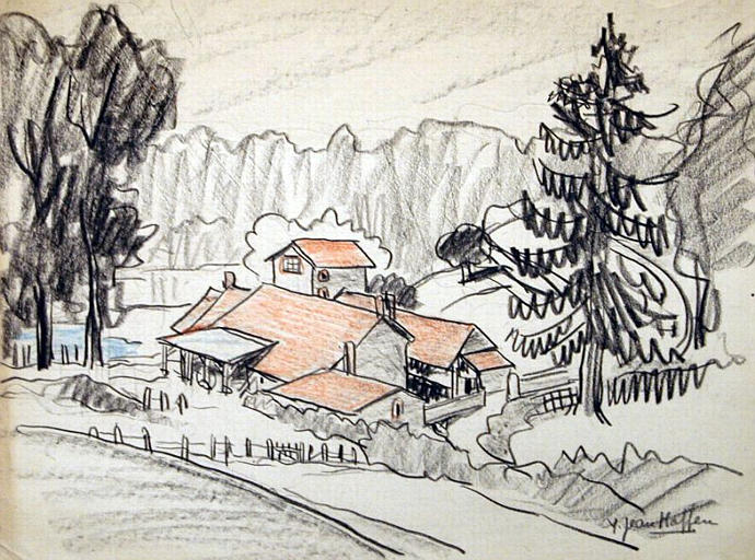 Maison forestière (esquisse) [titre attribué]_0