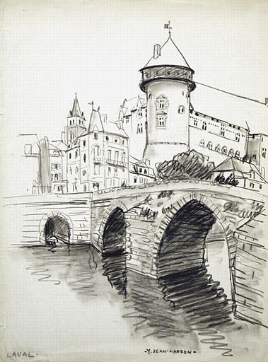 Laval : le pont et le château [titre attribué]_0
