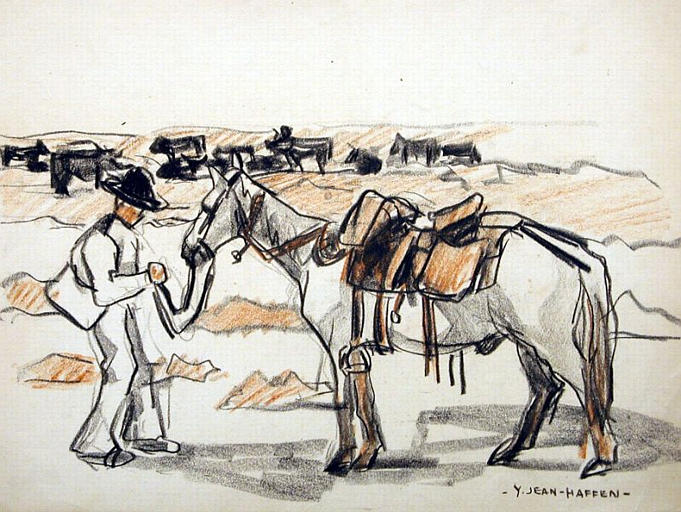 Cheval de gardian (esquisse) [titre attribué]_0