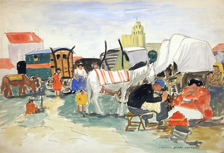 Campement de gitans (esquisse) [titre attribué]_0