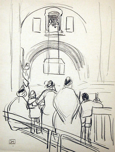 La montée des châsses (croquis) [titre attribué]_0
