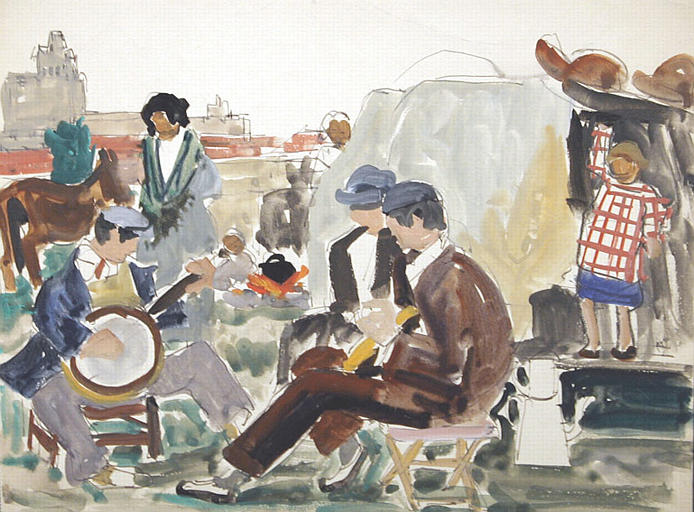 Chez les Gitans : les musiciens (étude) [titre attribué]_0