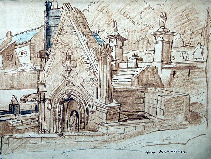 Fontaine monumentale à St Nicodème (esquisse) [titre attribué]_0