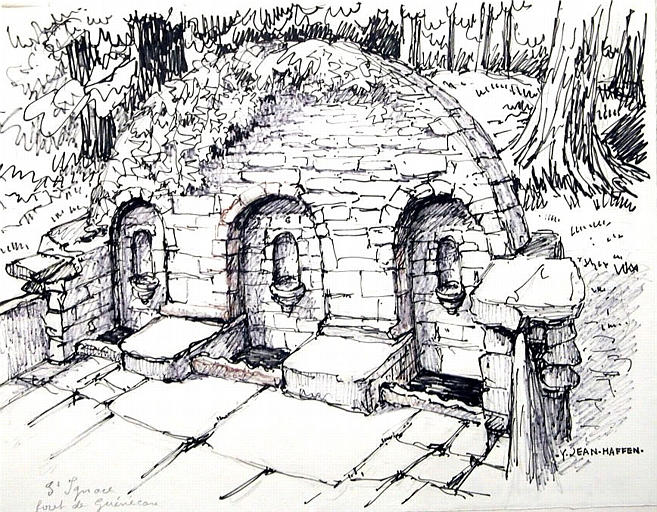 Forêt de Quénécan : Fontaine st Ignace [titre attribué]_0