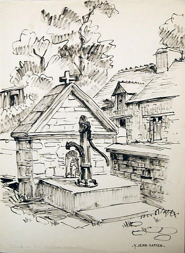 Trévé : fontaine transformée [titre attribué]_0