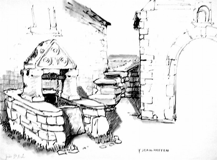 Puits près de St Avé (esquisse) [titre attribué]_0