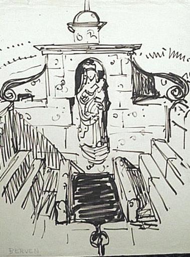 La fontaine sacrée à Berven (esquisse) [titre attribué]_0
