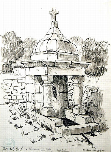 Kernours : fontaine N.-D. de la Clarté (esquisse : titre inscrit)_0