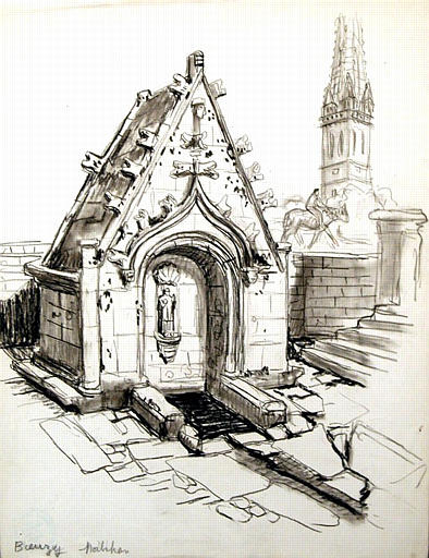 St Bieuzy : la fontaine (première version) [titre attribué]_0