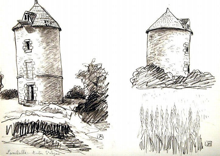 Lamballe : moulin St Lazare (étude, titre inscrit)_0