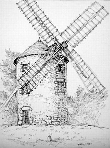 Le moulin à vent restauré [titre attribué]_0