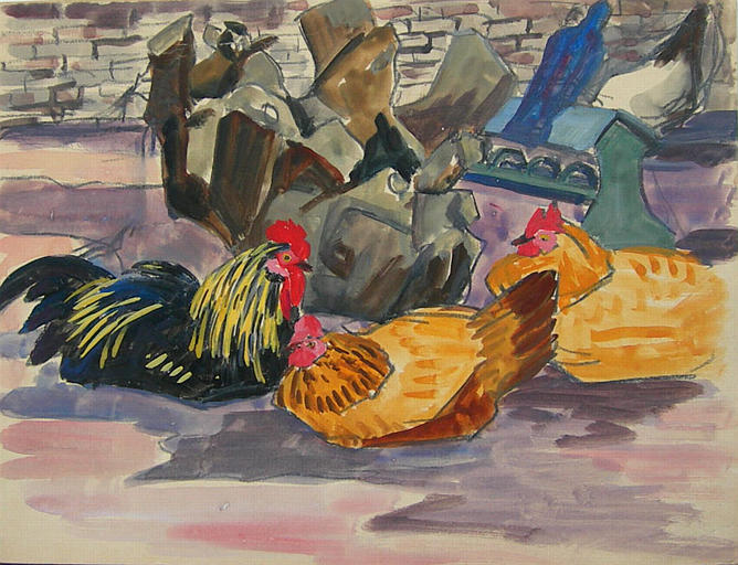 Repos à la basse-cour (projet) [titre attribué]_0