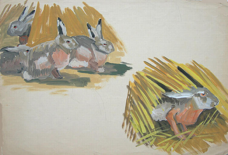 Lapins sous la paille (étude) [titre attribué]_0