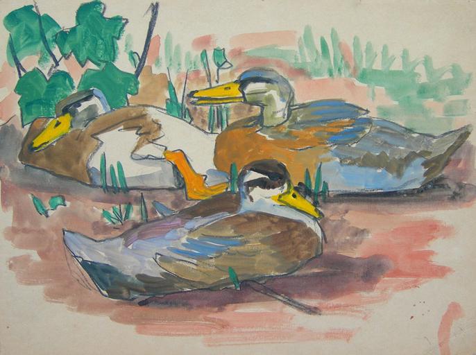Trois canards (étude) [titre attribué]_0