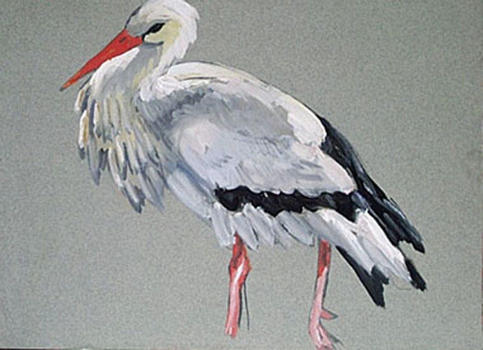Cigogne sur une patte (étude) [titre attribué]_0