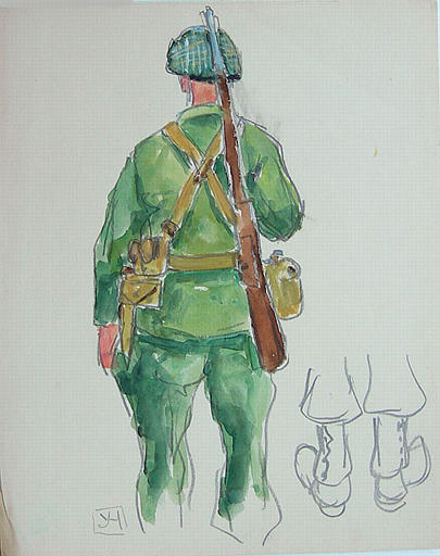 Soldat américain vu de dos (étude) [titre attribué]_0