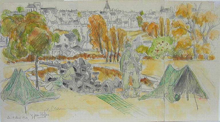 Campement américain devant Dinan, 19 août 1944 [titre attribué]_0