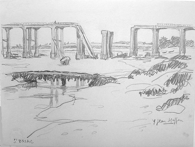 Pont de St Briac détruit [titre attribué]_0