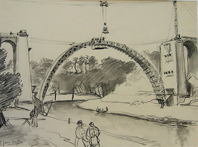 Pont de L'essart en construction [titre attribué]_0