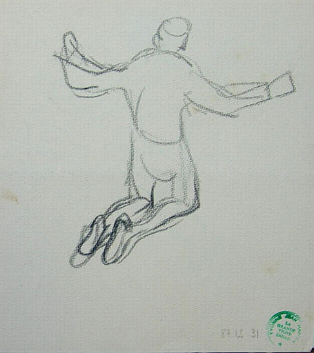 Hommes à genoux (croquis recto-verso) [titre attribué]_0