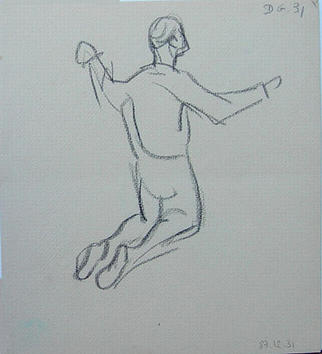 Hommes à genoux (croquis recto-verso) [titre attribué]_1