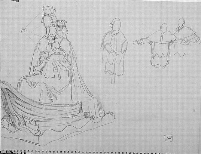 Notre-Dame vue de face (croquis) [titre attribué]_0