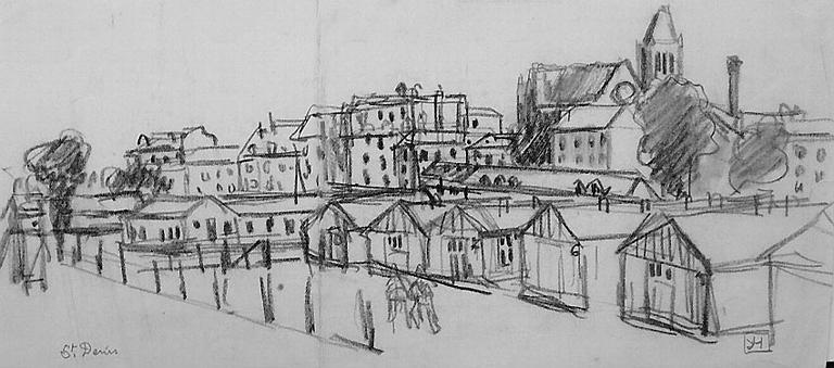 Les barraquements de St Denis (esquisse) [titre attribué]_0
