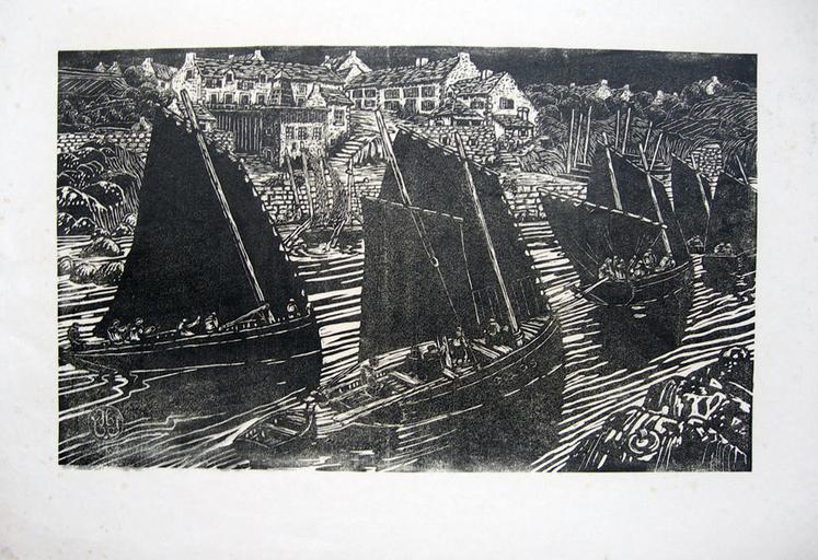 Retour de pêche à Doëlan (trois épreuves) [titre attribué]_0