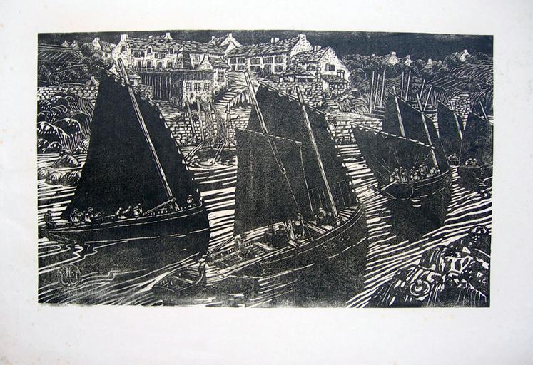 Retour de pêche à Doëlan (trois épreuves) [titre attribué]_0