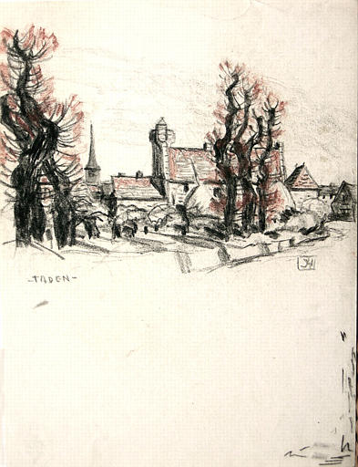 Taden : clocher et manoir [titre attribué]_0