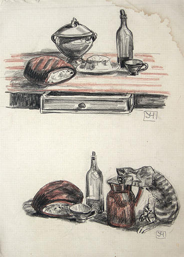 Nature morte au chat (deux images) [titre attribué]_0