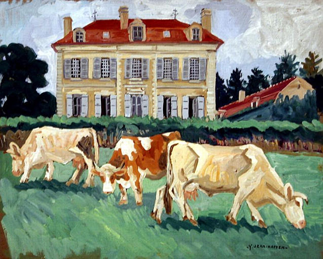 Les vaches devant le Château de Fontenille [titre attribué]_0