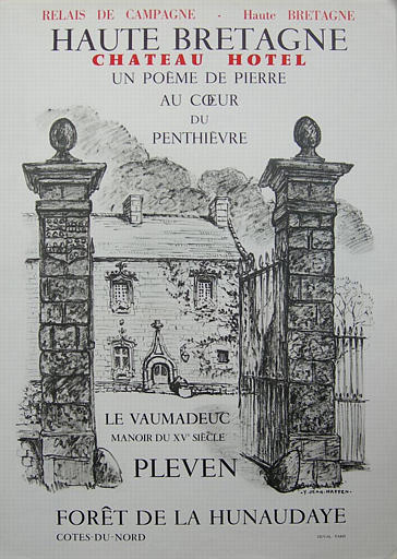 PLEVEN ; Le Vaumadeuc ; Affiche publicitaire noire et rouge [titre attribué]_0