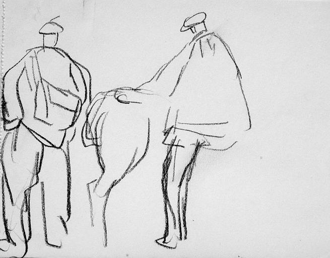 Pardon de Saint-Jean-du-Doigt : études de costumes [titre attribué]_0