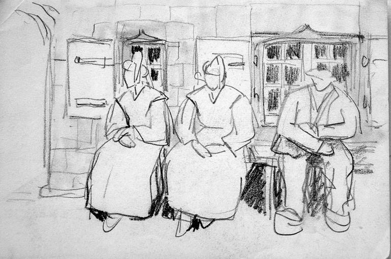 Pardon de Saint-Jean-du-Doigt : études de costumes [titre attribué]_3