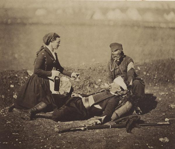Wounded Zouave (au crayon sur le montage), Feb.y 29 th 1856_0