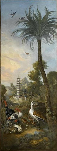PAYSAGE AVEC DINDONS, OUTARDES ET LAPINS_0