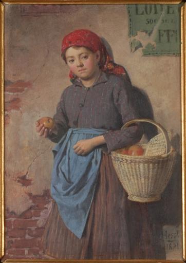 Marchande de pommes, Gustav August Hessl, 1880
