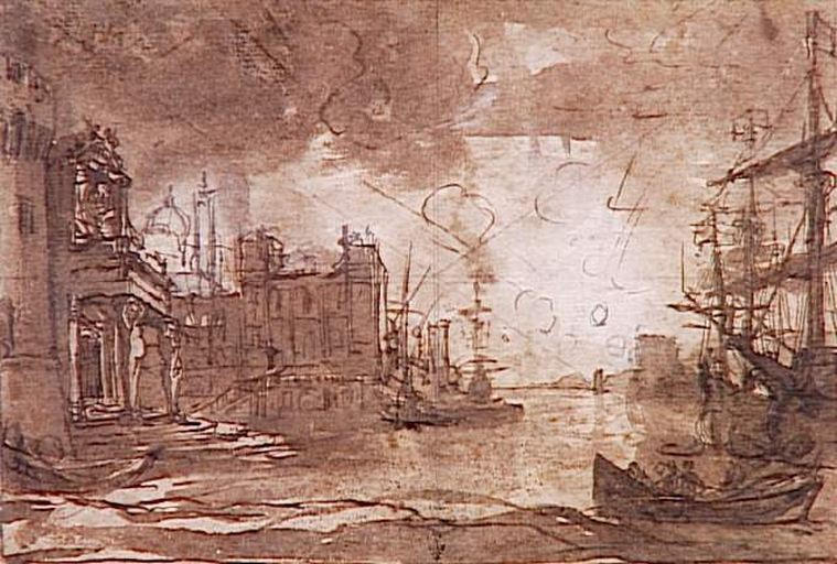 PORT DE MER, COUCHER DE SOLEIL_0