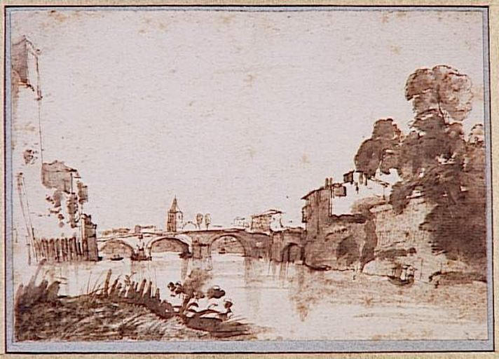 VUE PRISE SUR LE TIBRE A ROME_0