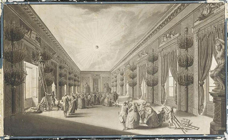 Salle des festins au palais des états à Dijon en 1784, aujourd'hui salle de Flore à l'hôtel de ville_0