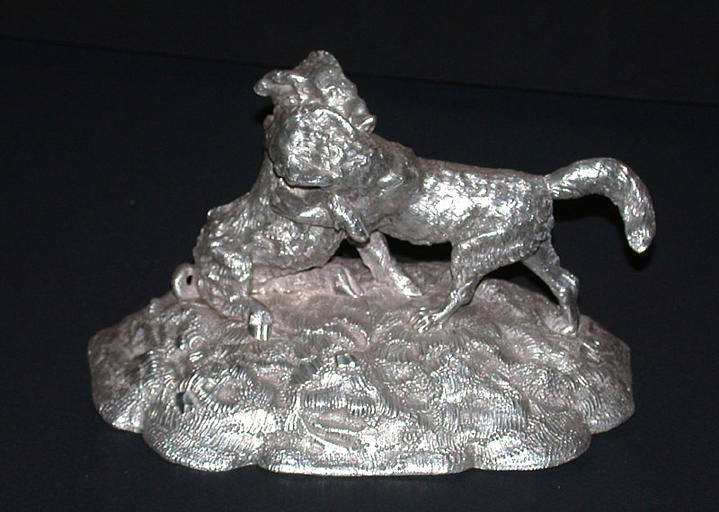 Chien attaquant un sanglier_0