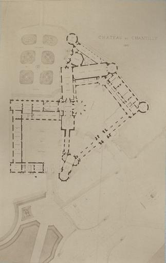 Plan du château de Chantilly en 1881, reproduction_0