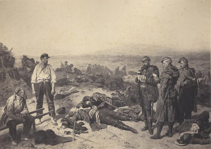 Les deux amis, tableau par Hippolyte Bellangé.1861-1862_0