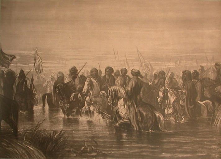 Exposition du Palais Bourbon / au profit des Alsaciens-Lorrains. / Decamps (Le passage du gué)_0