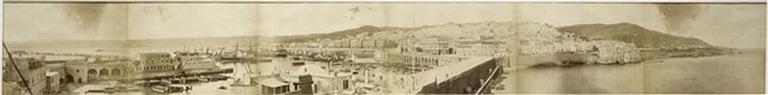 Vue panoramique du port d'Alger, vers 1860_0
